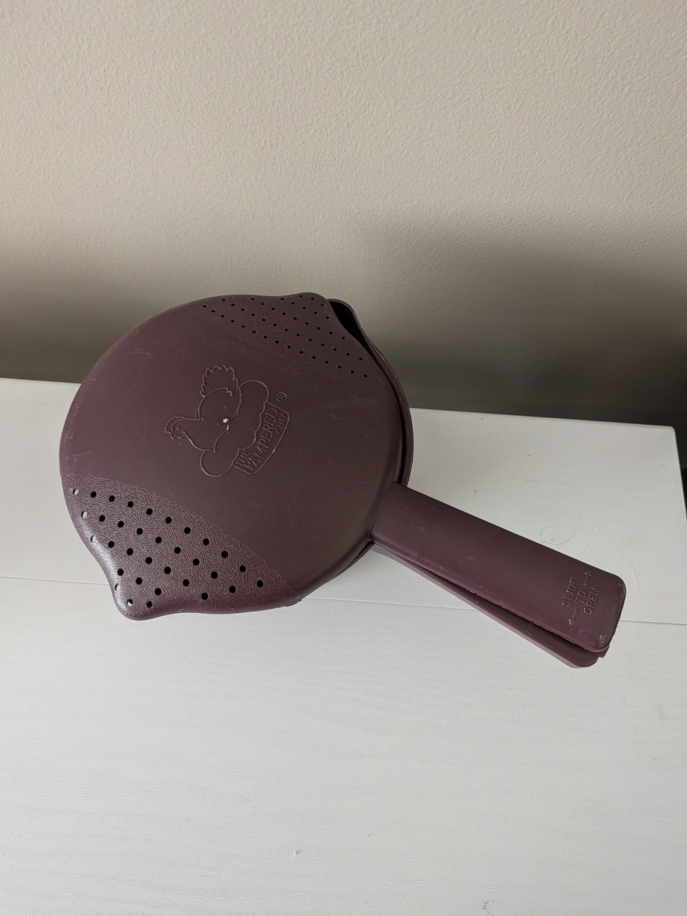 The Pampered Chef 4 Cup 1 Qt Micro Cooker Steamer Hen Logo Plum Made in USA